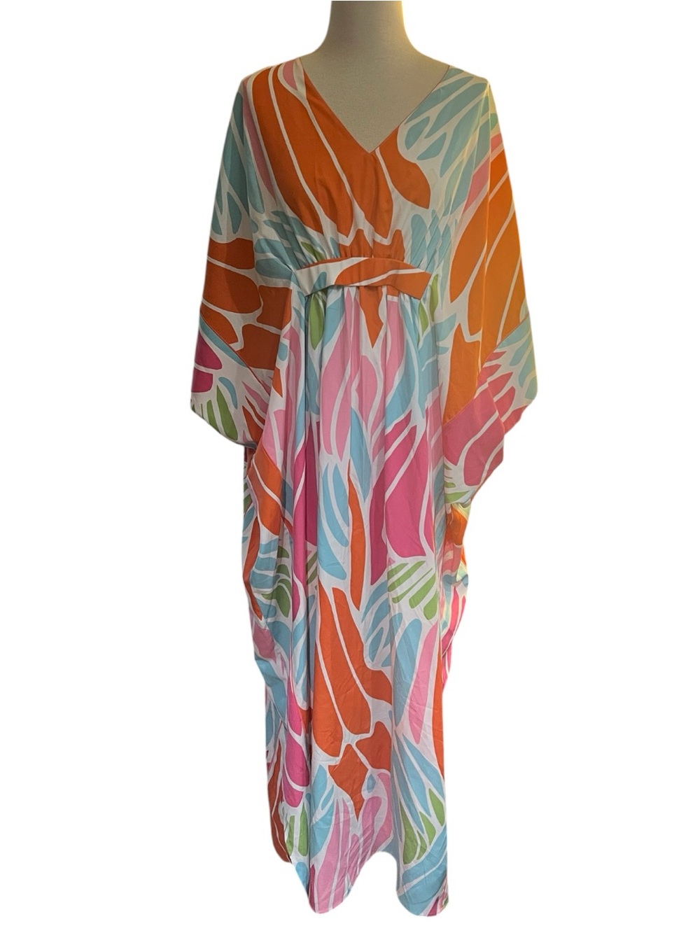 Natori Women's Caftan Length 52"multicolored oversize loungewear size L - Picture 2 of 6
